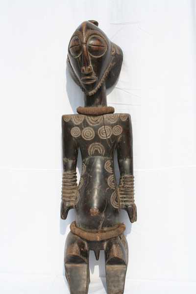 Bembe-Basumba(statue), d`afrique : Rép.démoncratique du Congo., statuette Bembe-Basumba(statue), masque ancien africain Bembe-Basumba(statue), art du Rép.démoncratique du Congo. - Art Africain, collection privées Belgique. Statue africaine de la tribu des Bembe-Basumba(statue), provenant du Rép.démoncratique du Congo., 975/113.Ancienne statue d